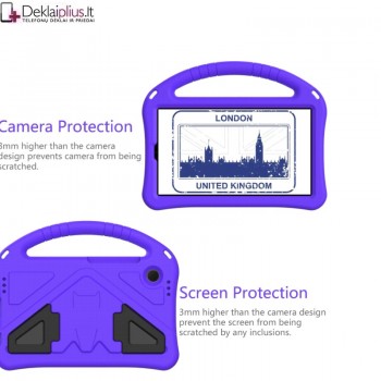 Smūgiams atsparus dėklas su rankena - violetinis (Samsung Galaxy Tab A9 8.7 (X110/X115)-Tab A11 8.7 (SM-X130N) Smūgiams atsparus dėklas su rankena - violetinis (Samsung Galaxy Tab A9 8.7 (X110/X115)-Tab A11 8.7 (SM-X130N)